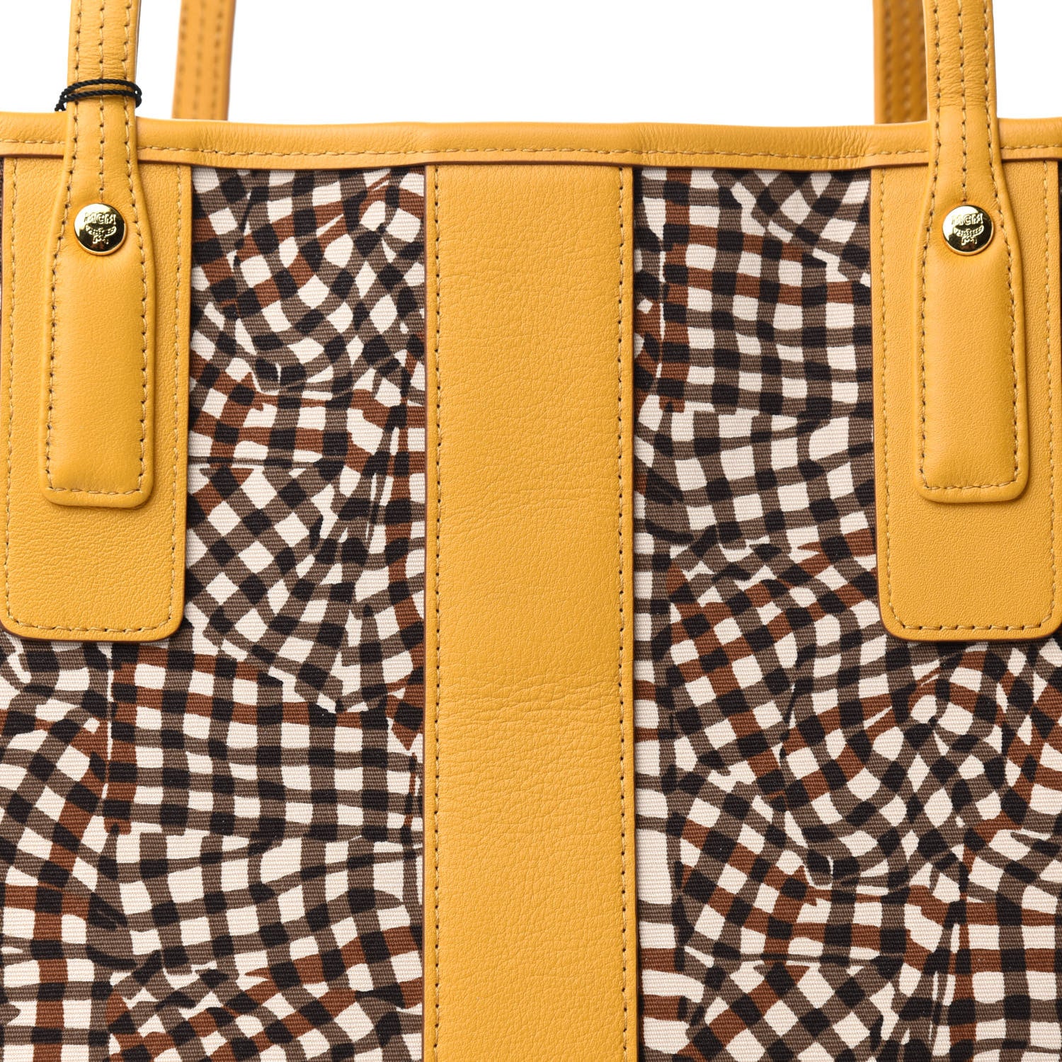 MCM Visetos Medium Liz Reversible Shopper Tote Cognac Yellow 15 of 15