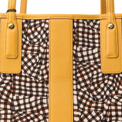 MCM Visetos Medium Liz Reversible Shopper Tote Cognac Yellow 15 of 15