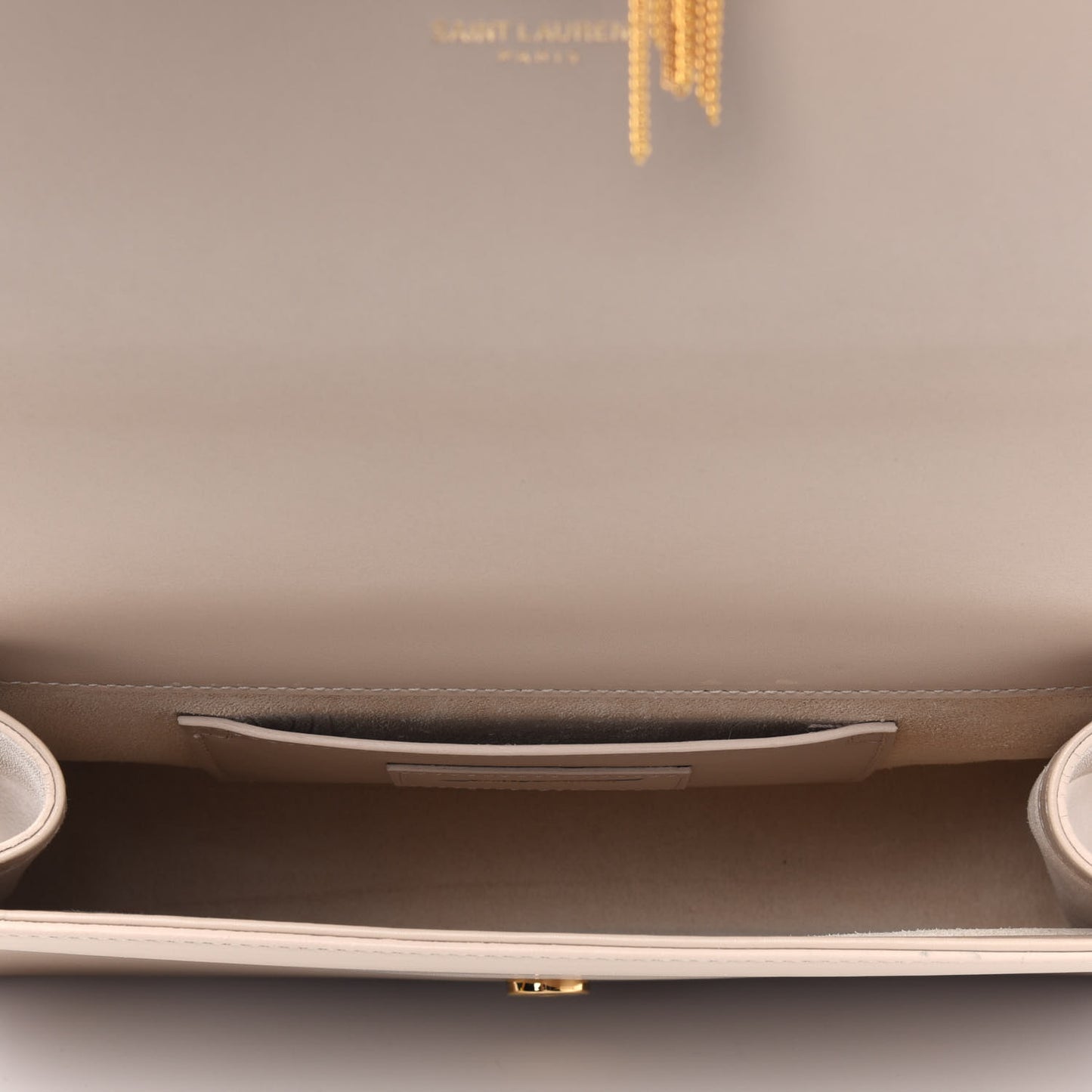 Smooth Calfskin Medium Classic Monogram Kate Tassel Satchel Nude Powder