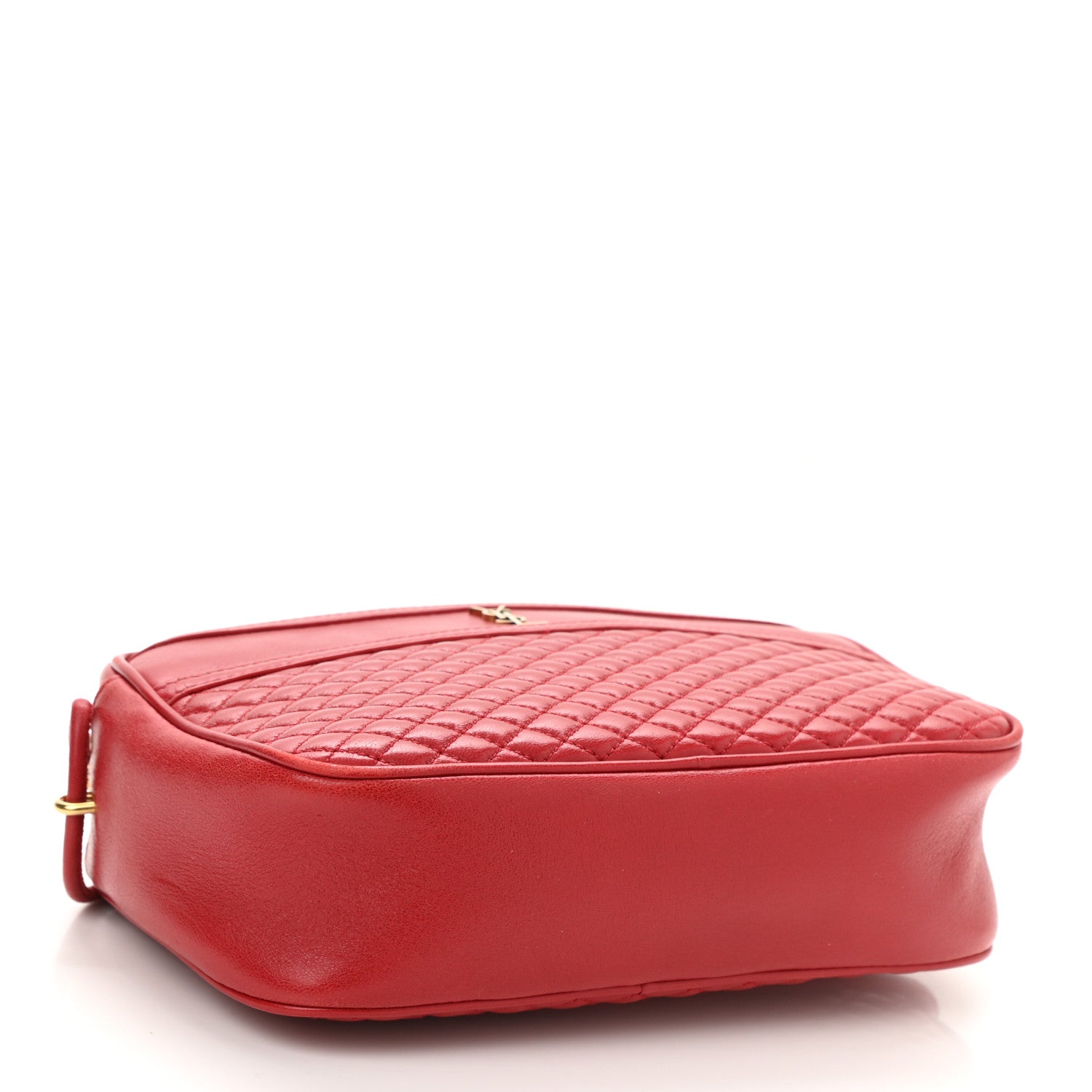 Saint Laurent Lambskin Quilted Victoire Camera Bag Rouge Eros 4 of 11
