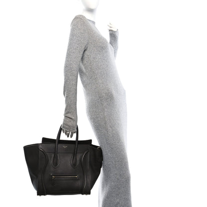 Celine Soft Grained Calfskin Mini Luggage Brown 3 of 12