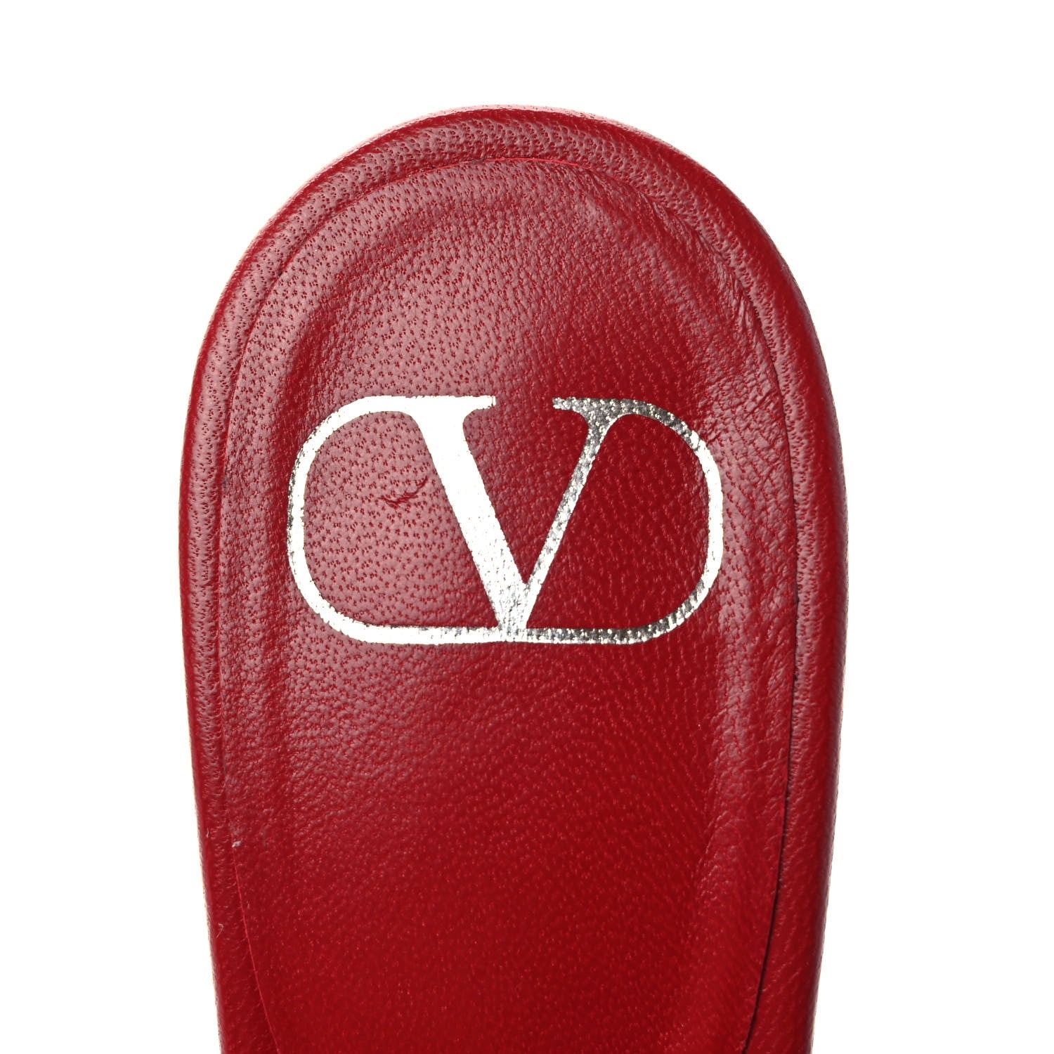 Valentino Garavani Patent VLogo 65mm Slide Sandals 38 Rosso Valentino 7 of 8