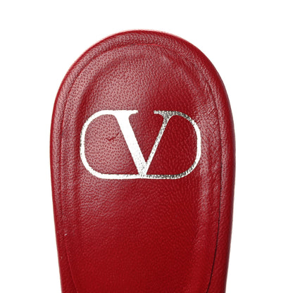 Valentino Garavani Patent VLogo 65mm Slide Sandals 38 Rosso Valentino 7 of 8
