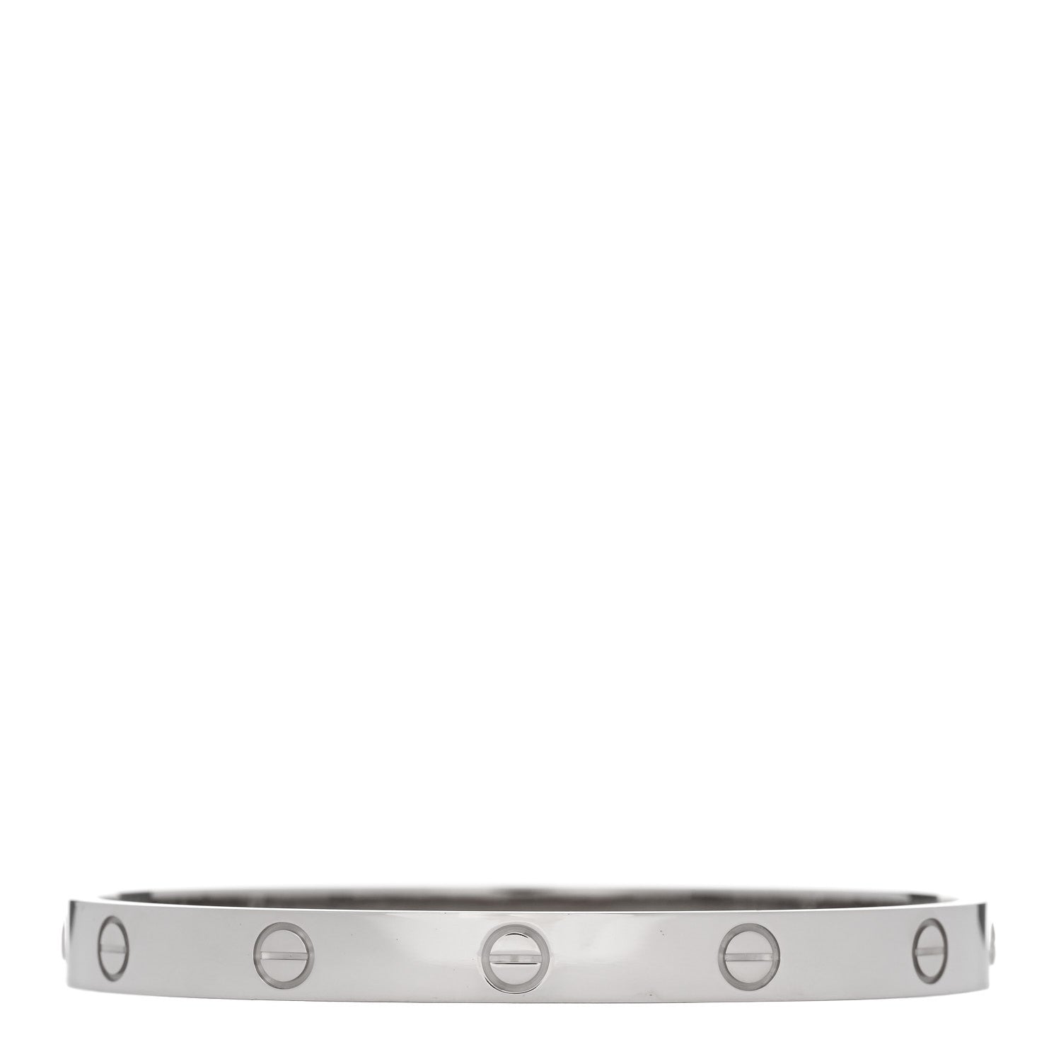 Cartier 18K White Gold LOVE Bracelet 18 1 of 9