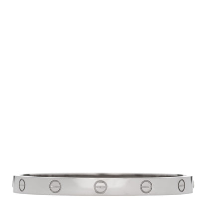 Cartier 18K White Gold LOVE Bracelet 18 1 of 9