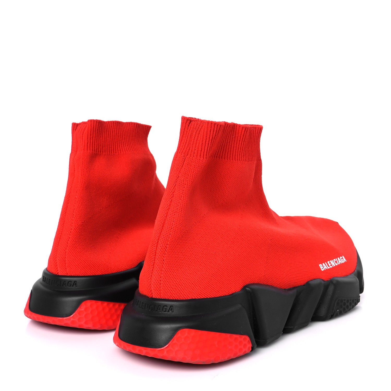 Balenciaga Neoprene Knit Mens Speed Sneakers 45 Red Black 5 of 11