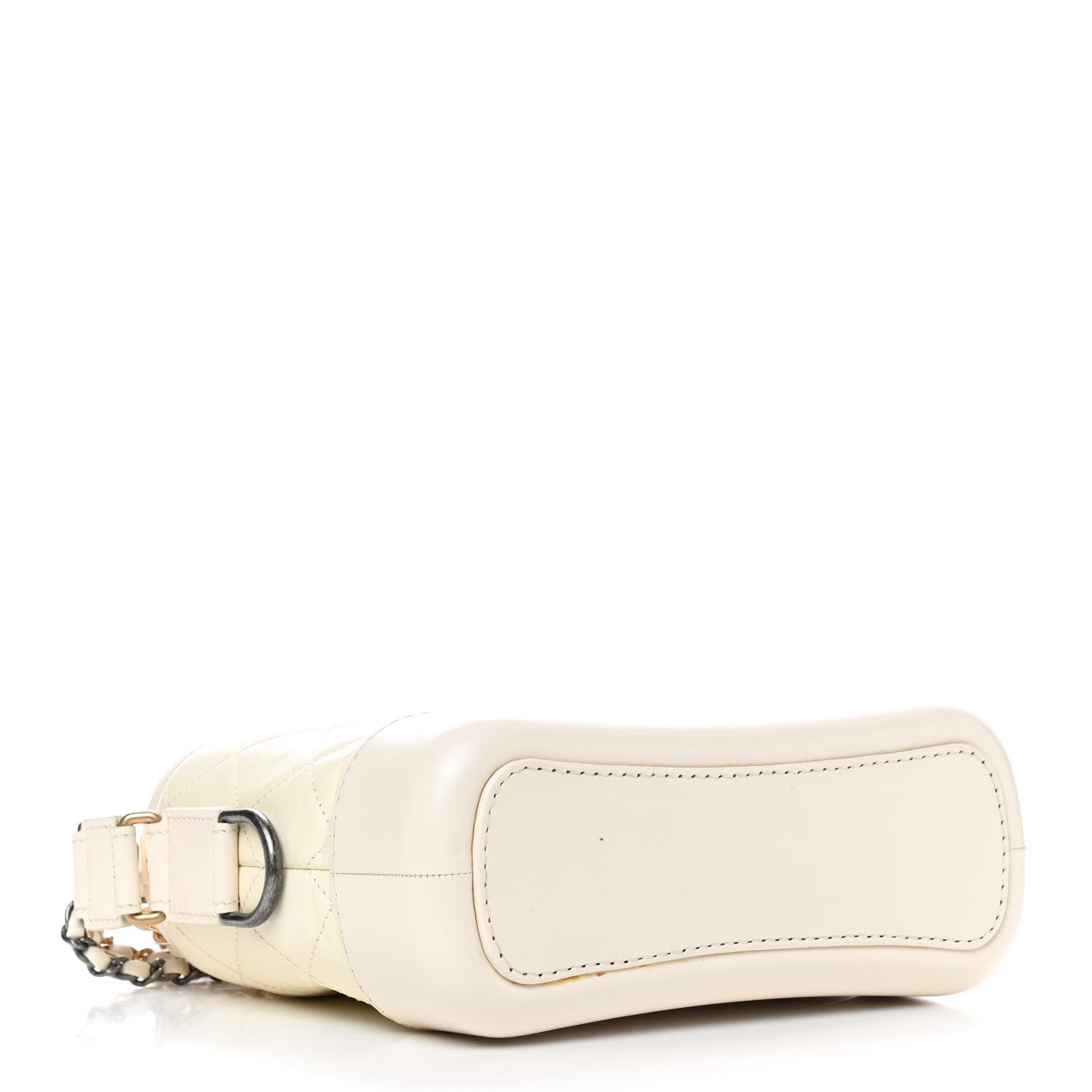 Chanel Aged Calfskin Quilted Small Gabrielle Hobo White 4 of 11