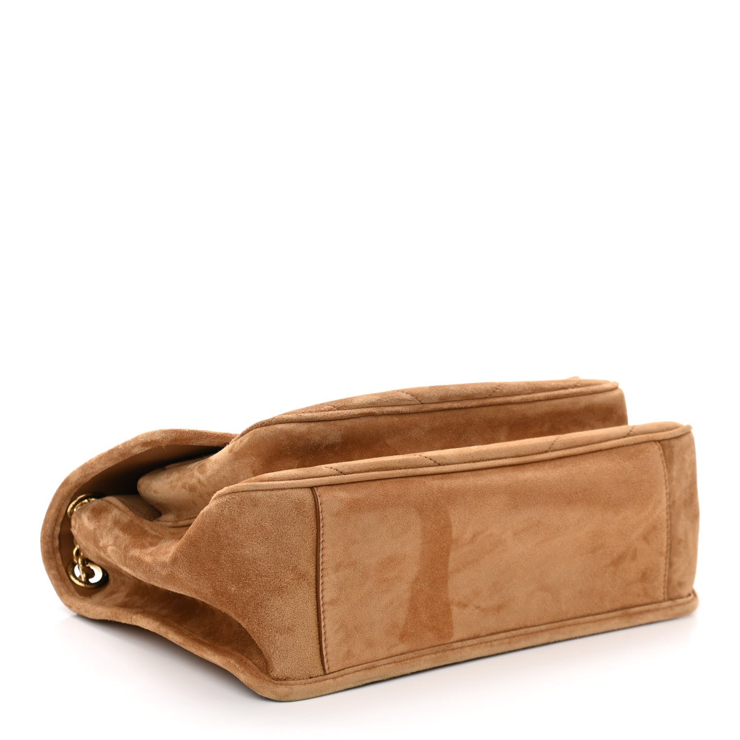 Saint Laurent Suede Monogram Medium Niki Chain Satchel Cinnamon