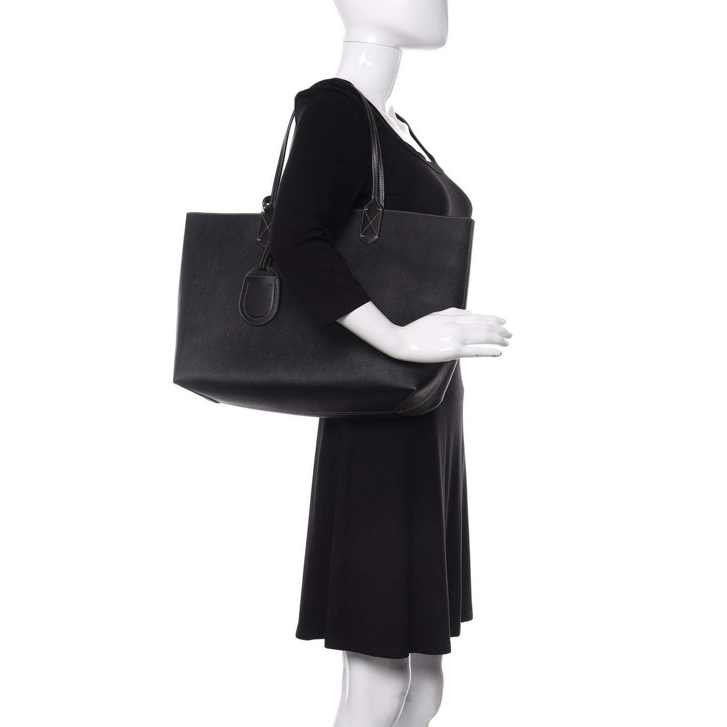 Calfskin GG Supreme Monogram Medium Reversible Tote Black