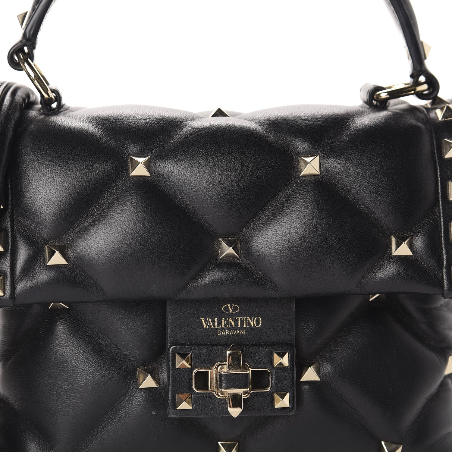 Valentino Garavani Nappa Mini Candystud Top Handle Bag Black 9 of 9