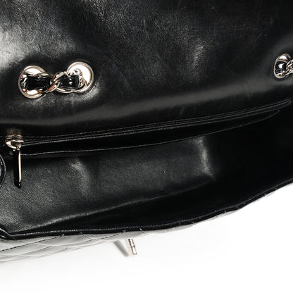 Chanel Glitter Patent Jumbo Single Flap Black 6 of 9