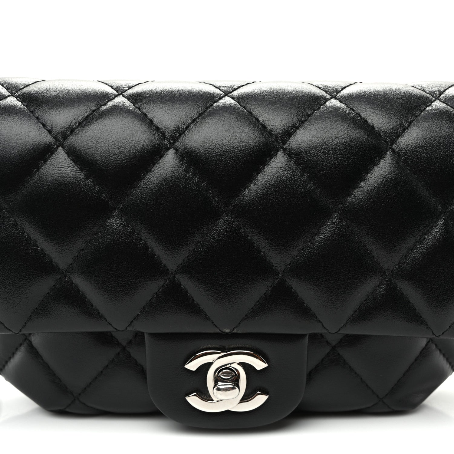 Chanel Calfskin Quilted CC Uniform Flap Belt Bag Black 8 of 10