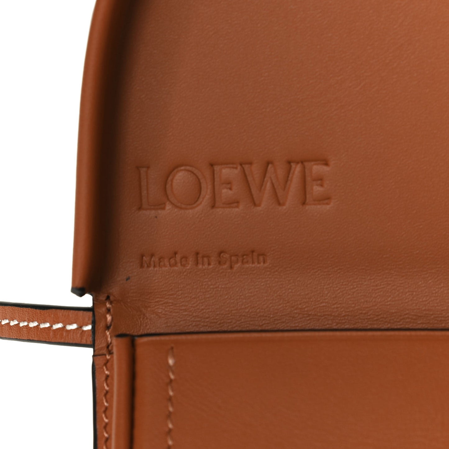 Soft Calfskin Mini Heel Pouch Tan