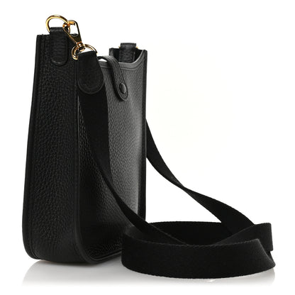 Hermes Taurillon Clemence Evelyne TPM Black 3 of 12