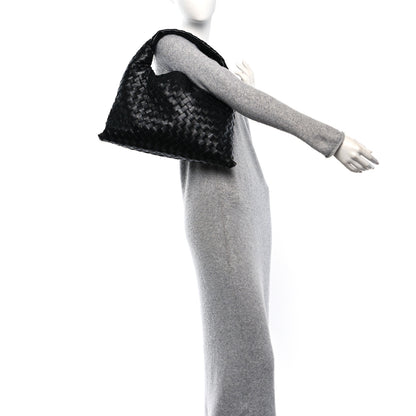 Bottega Veneta Calfskin Intrecciato Small Hop Black 2 of 12