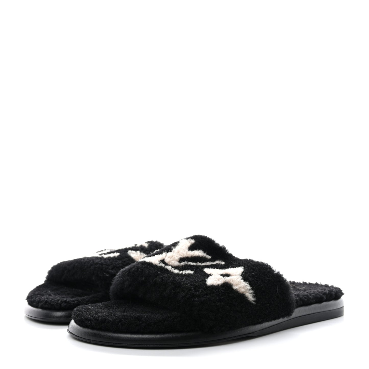 Shearling Magnetic Flat Mule 40 Black