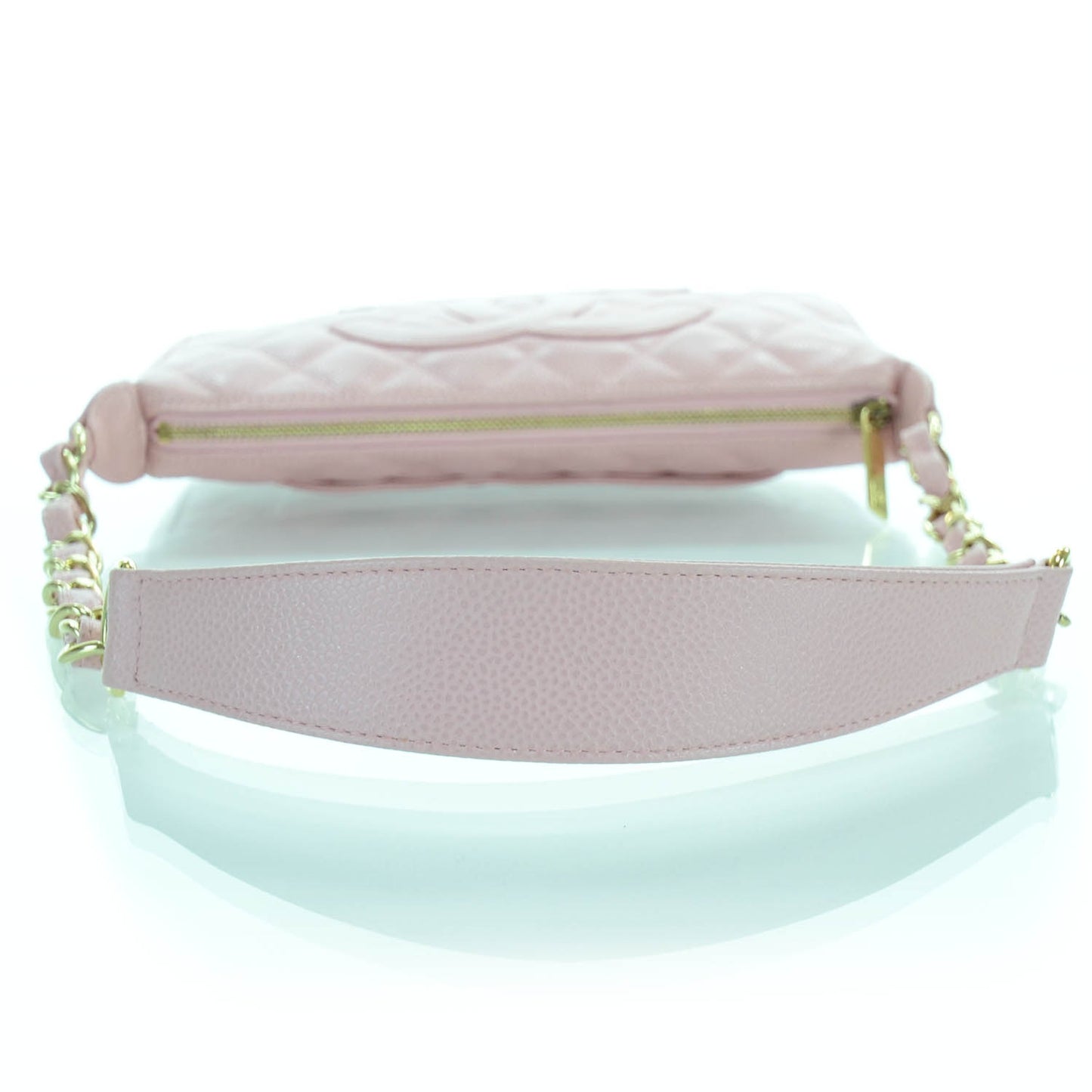 Caviar Quilted Pochette Pink