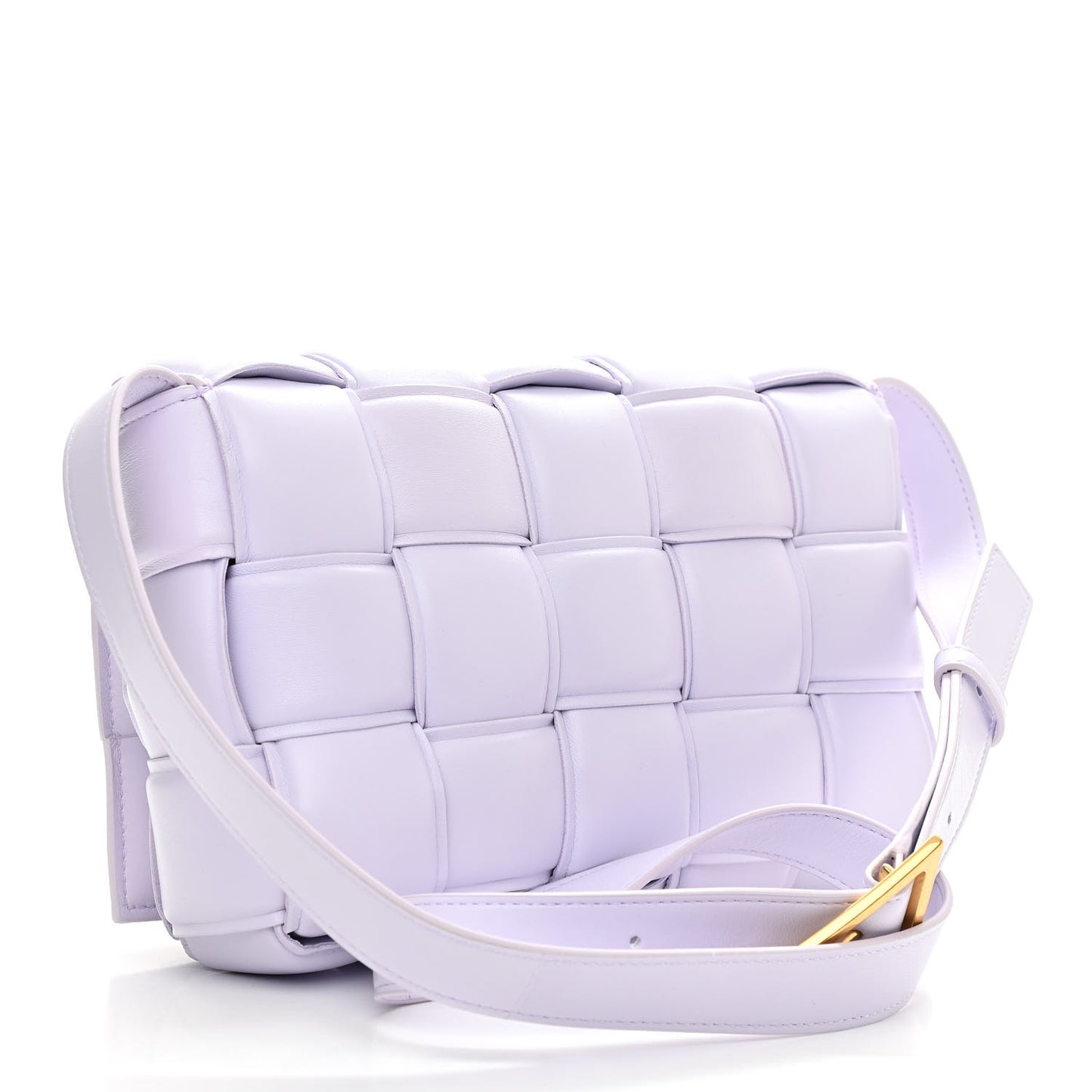 Nappa Maxi Intreccio Padded Cassette Crossbody Bag Chalk