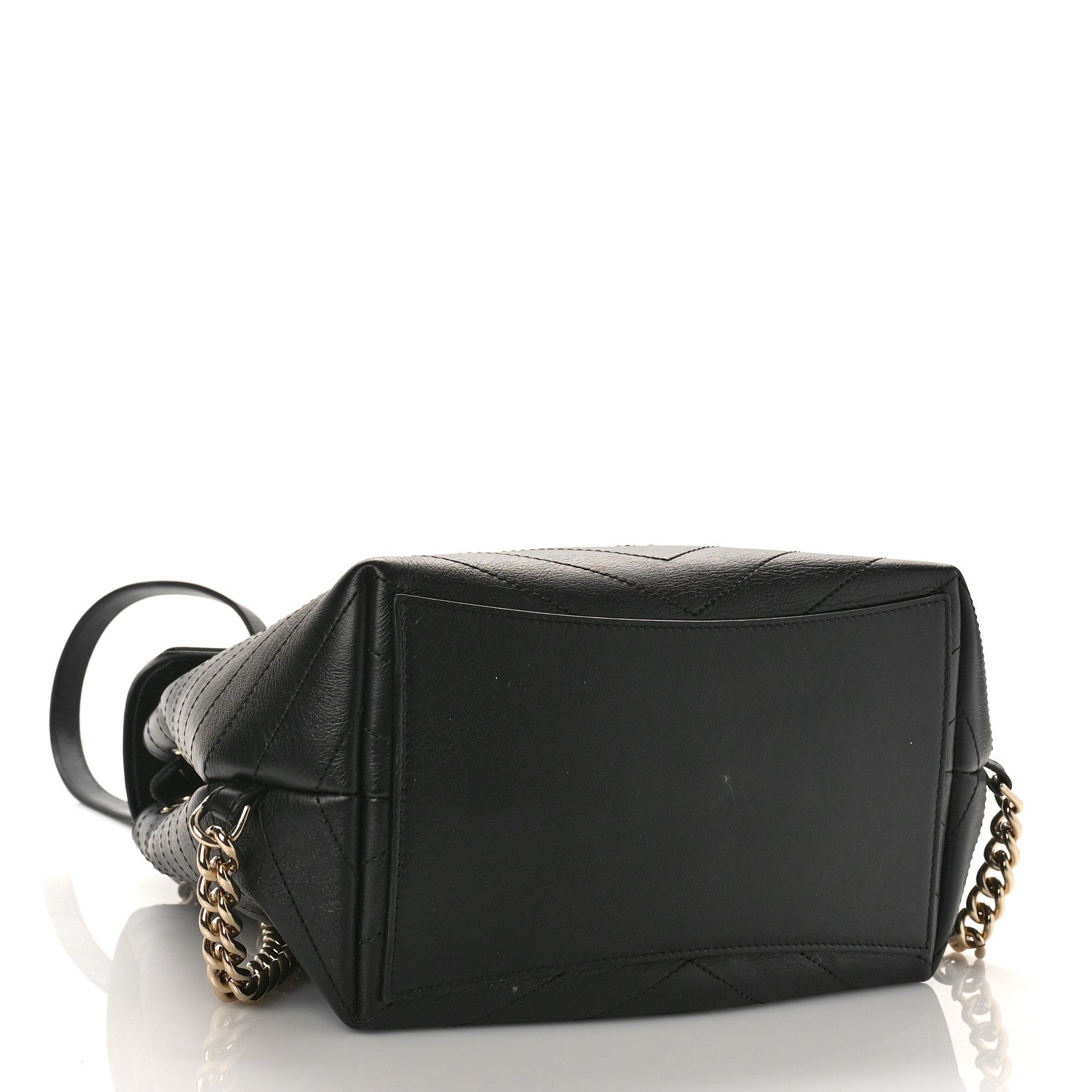 Chanel Grained Calfskin Chevron Stitched Backpack Black 4 of 9