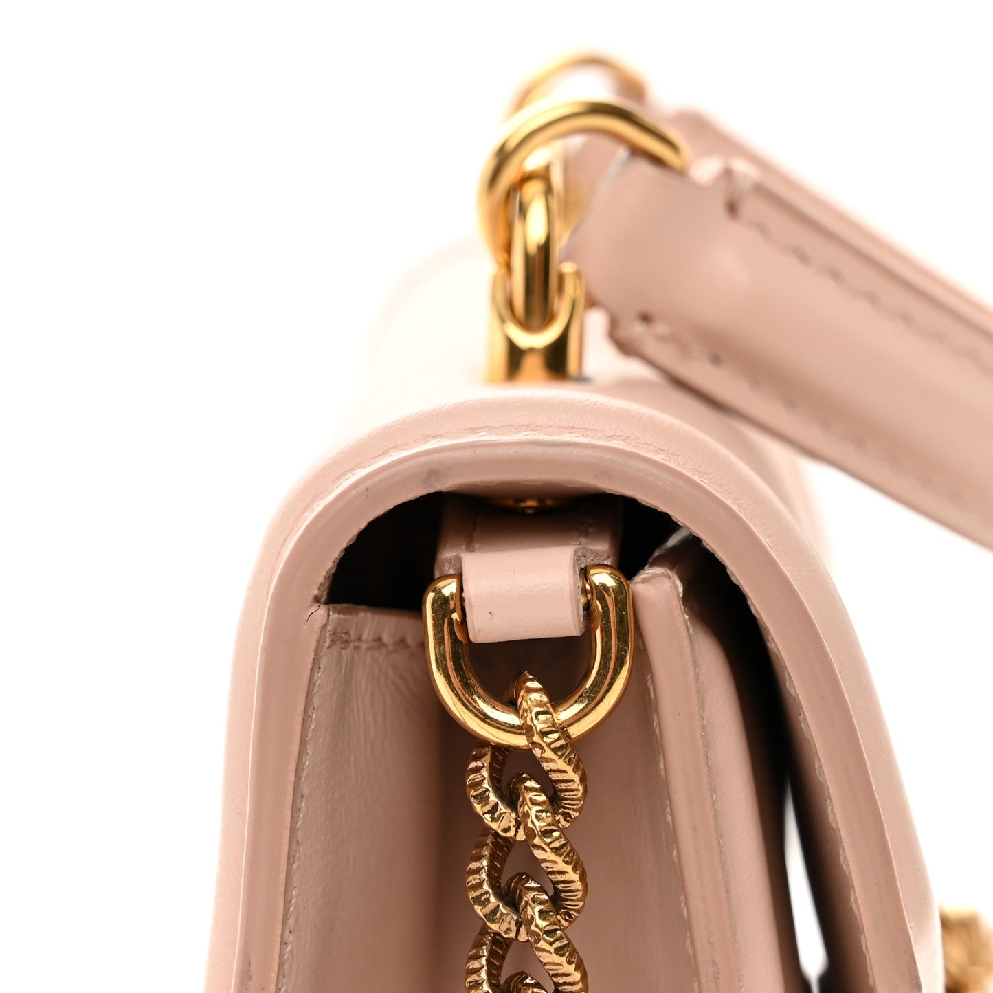 Smooth Calfskin Small Devotion Envelope Top Handle Bag Cipria