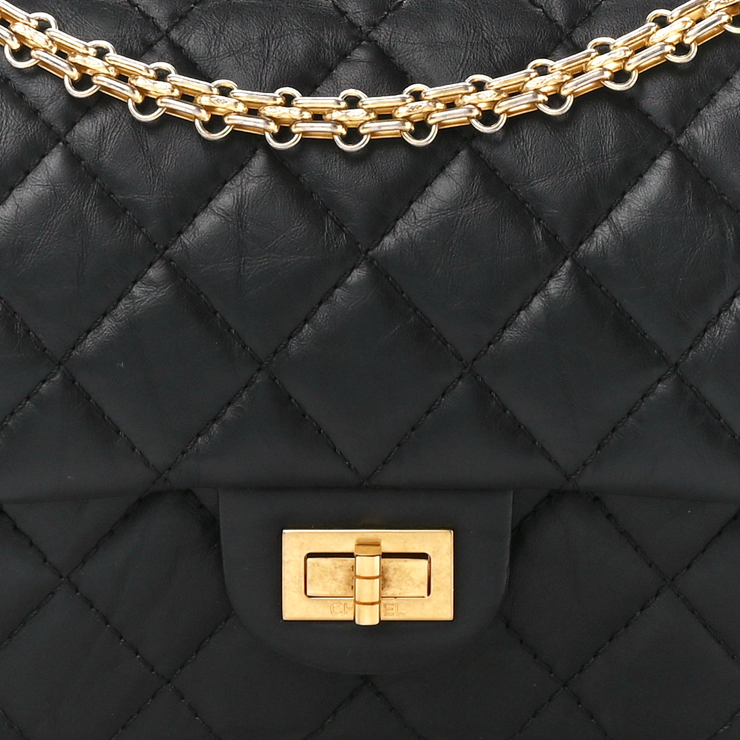Chanel Aged Calfskin Quilted 2.55 Reissue 226 Flap Black 9 of 13