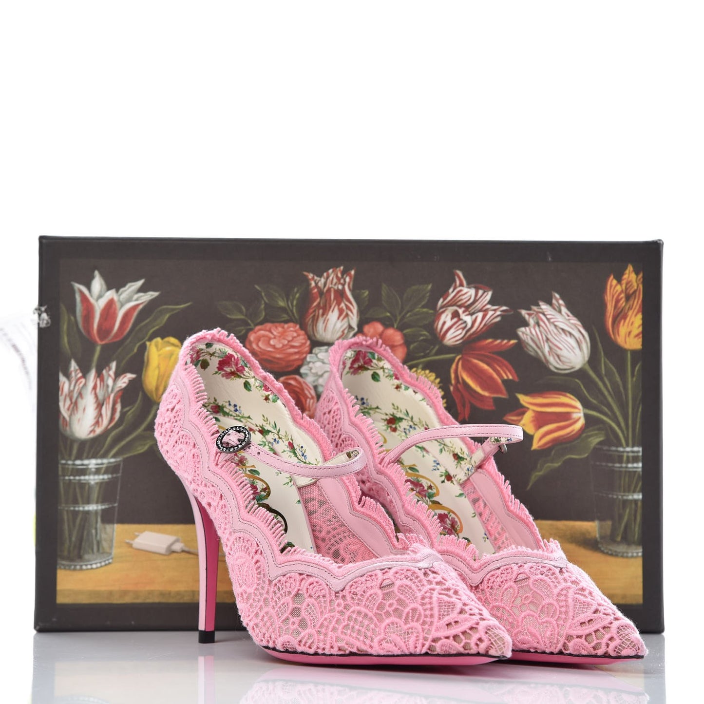 Lace Pizzo Venice Pumps 39 Sugar Pink