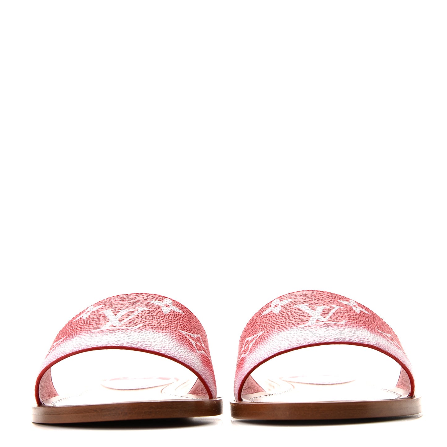 Monogram Escale Lock It Flat Mule 37.5 Rouge