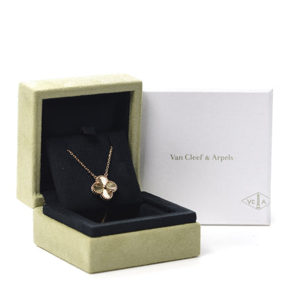 Van Cleef & Arpels 18K Yellow Gold Guilloche Vintage Alhambra Pendant Necklace 7 of 7