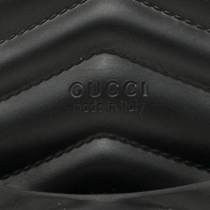 Gucci Rubber Chevron Logo Embossed Womens Thong Platform Sandals 35 Black 8 of 9