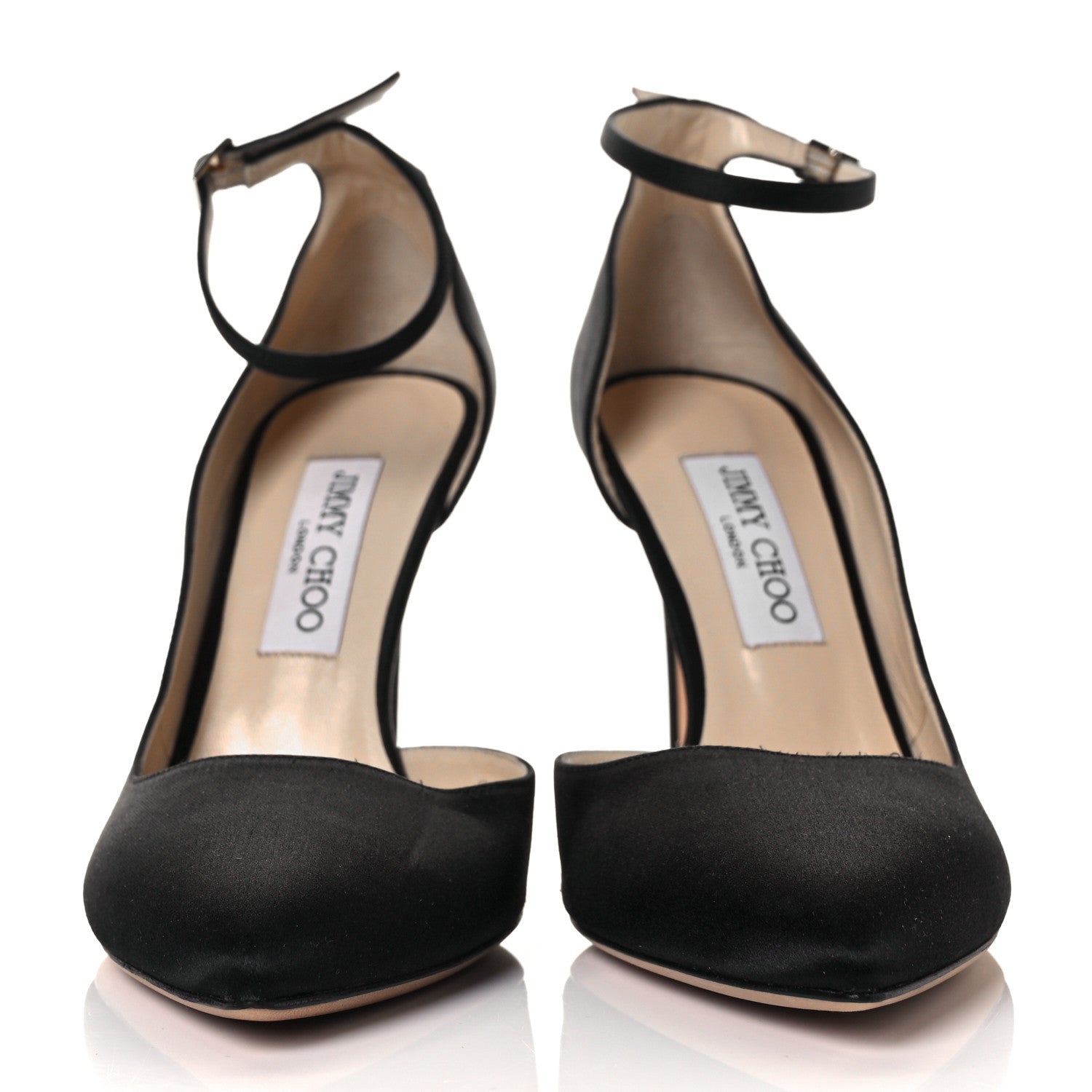 Jimmy Choo Satin Rosa 100 Pumps 39.5 Black 4 of 18