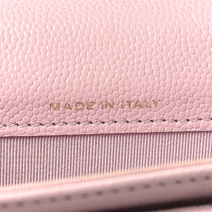 Chanel Caviar Quilted Flap Card Holder Wallet Light Pink 7 of 9