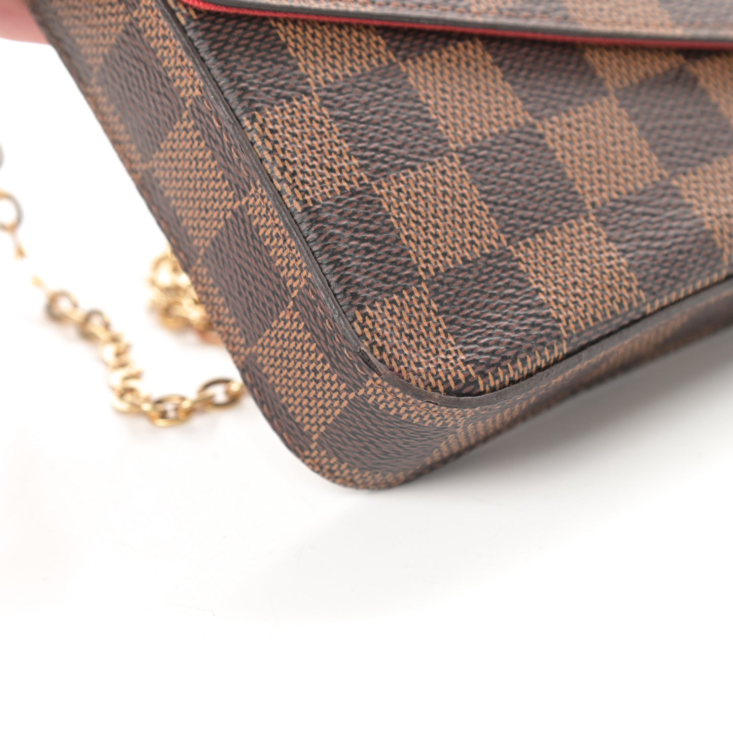 Damier Ebene Pochette Felicie Chain Wallet