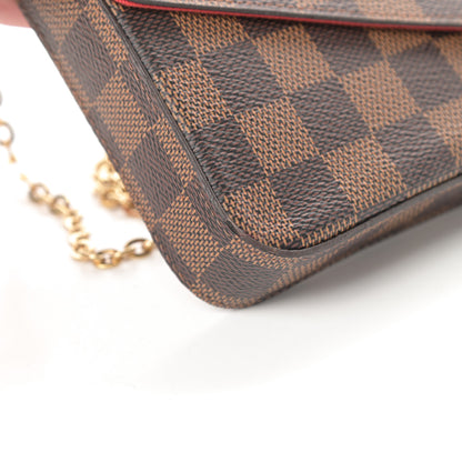 Louis Vuitton Damier Ebene Pochette Felicie Chain Wallet 12 of 12
