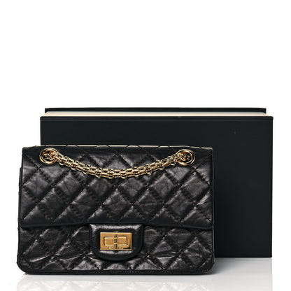 Chanel Aged Calfskin Quilted 2.55 Reissue Mini Flap Black 14 of 14