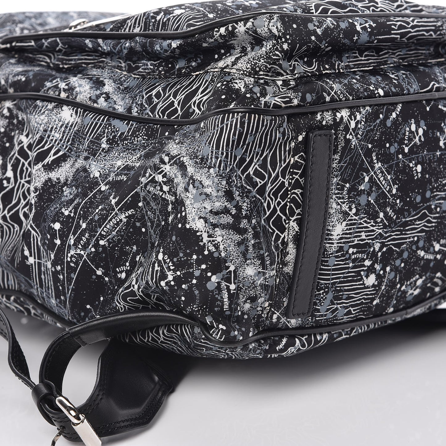 Nylon Palazzo Astrology Zip Top Backpack Black
