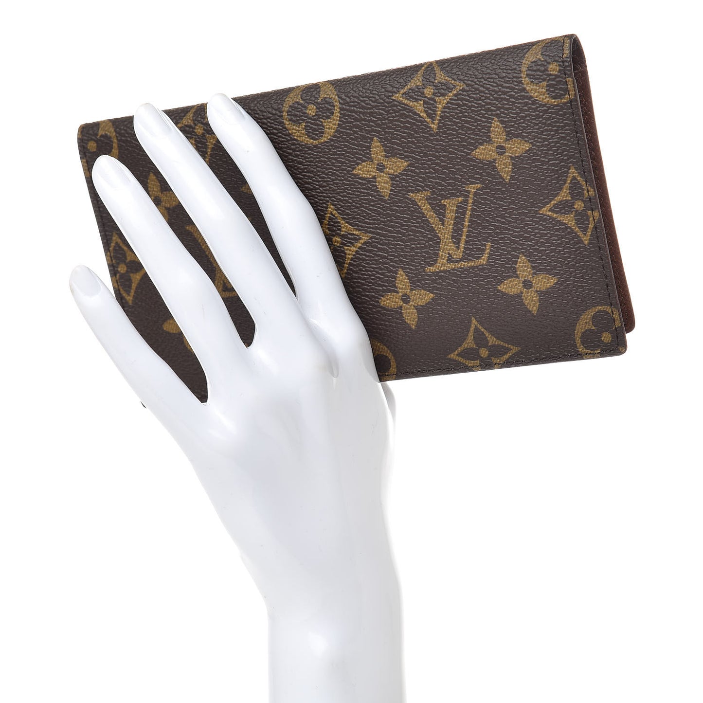 Monogram Simple Checkbook Holder Wallet