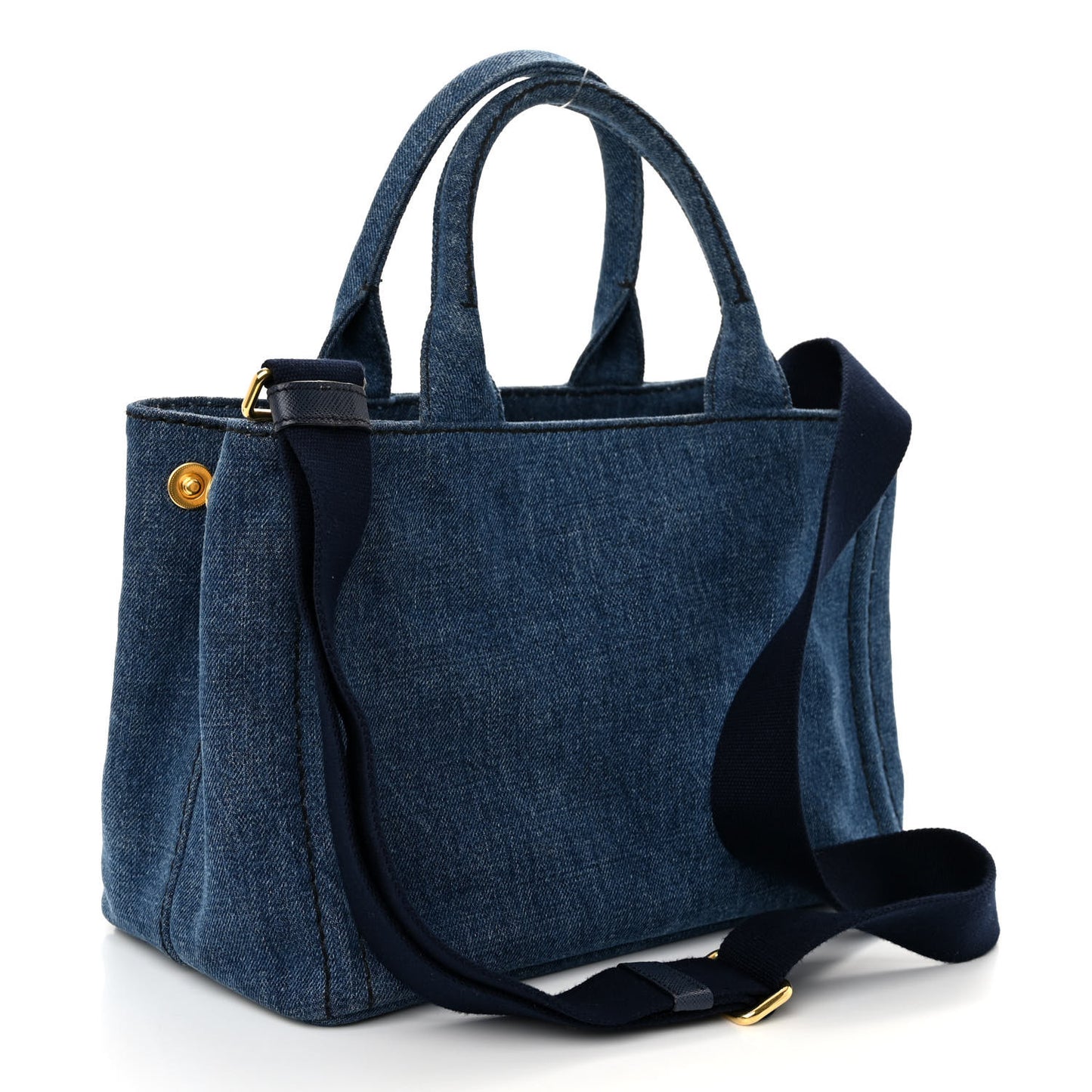 Denim Small Logo Tote Bleu