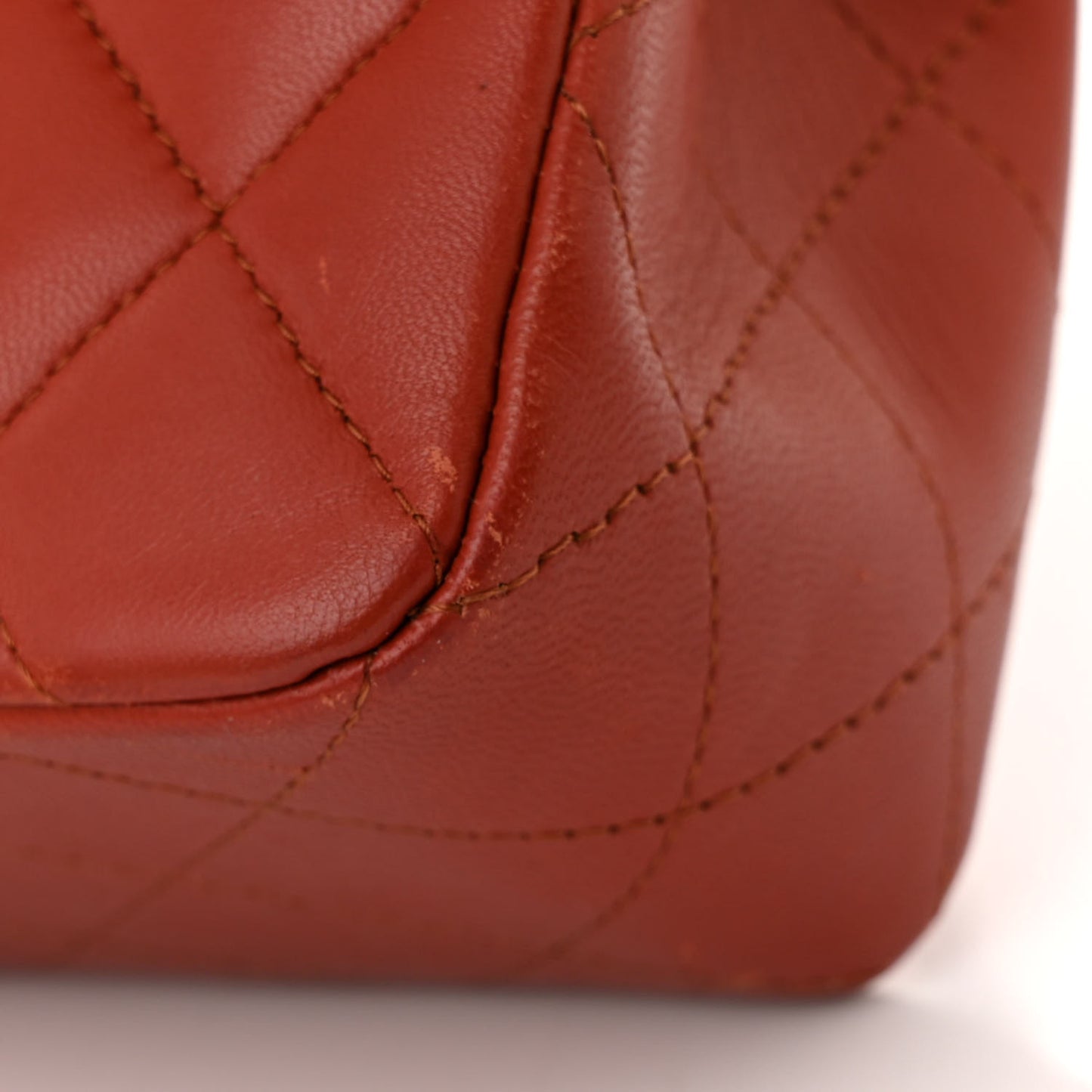 Lambskin Quilted Small Double Flap Red