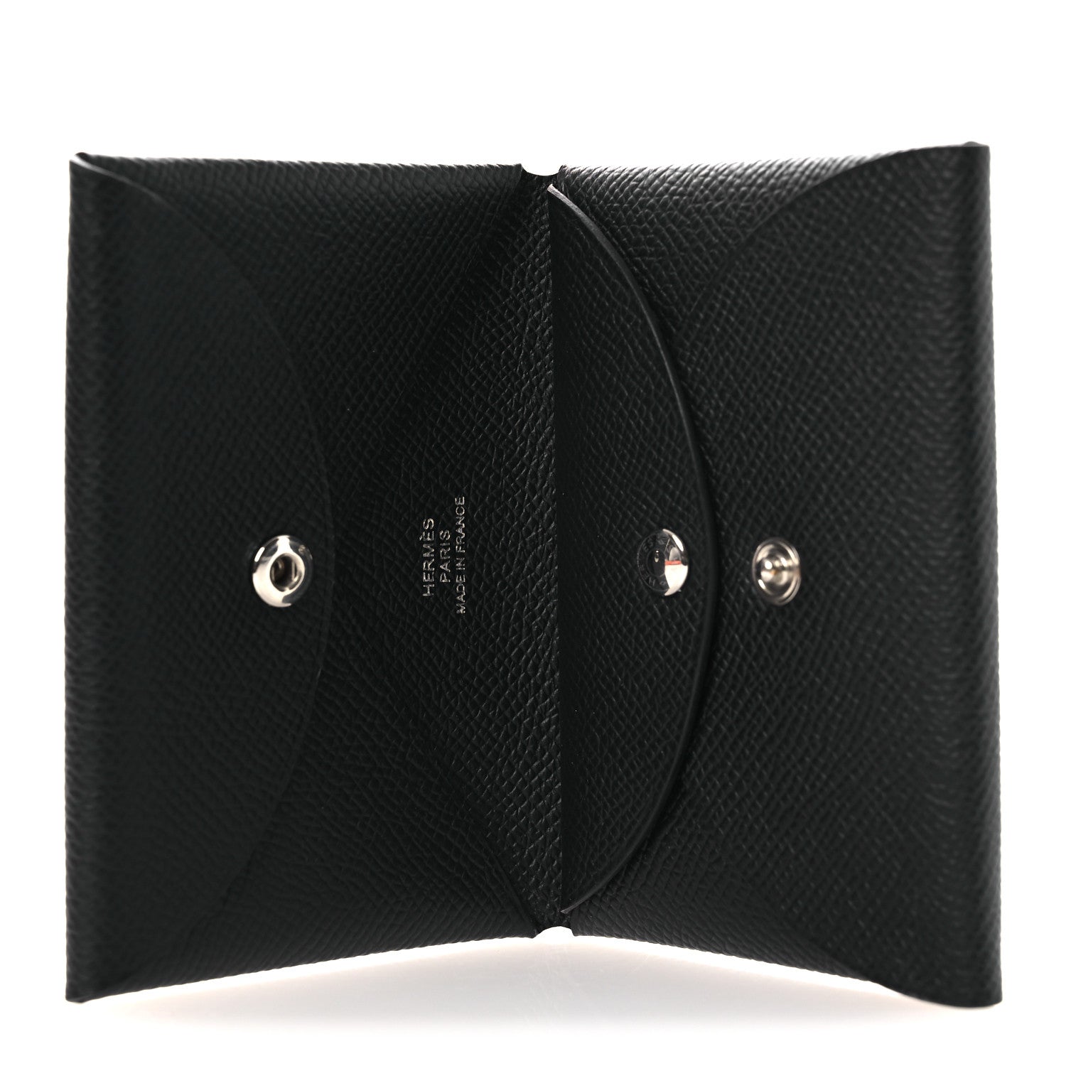 Hermes Epsom Calvi Duo Card Case Black 5 of 8