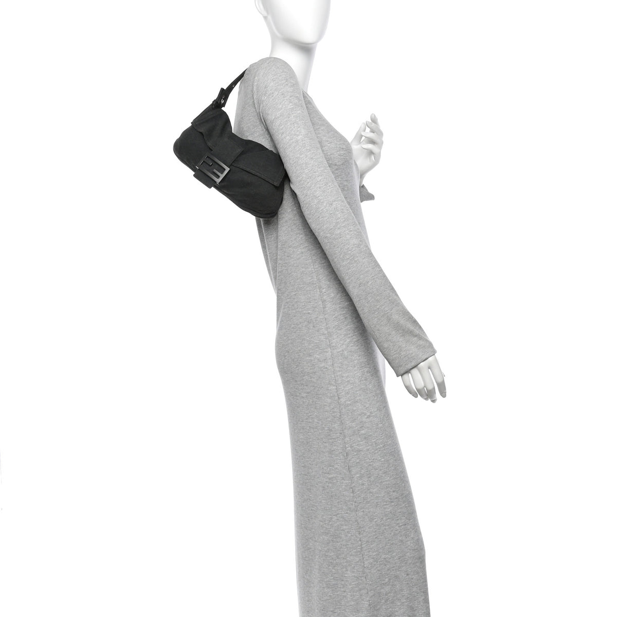 Fendi Wool Baguette Grey 2 of 9