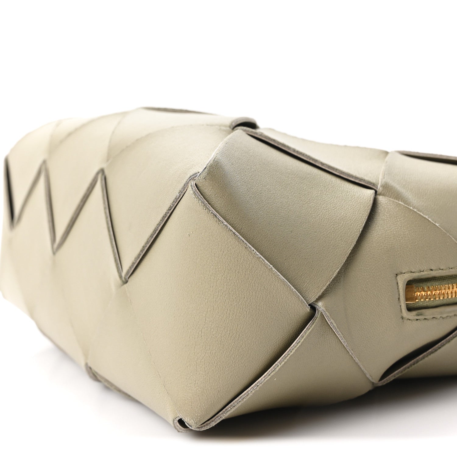 Bottega Veneta Lambskin Maxi Intrecciato Small Cassette Camera Bag Travertine 9 of 9
