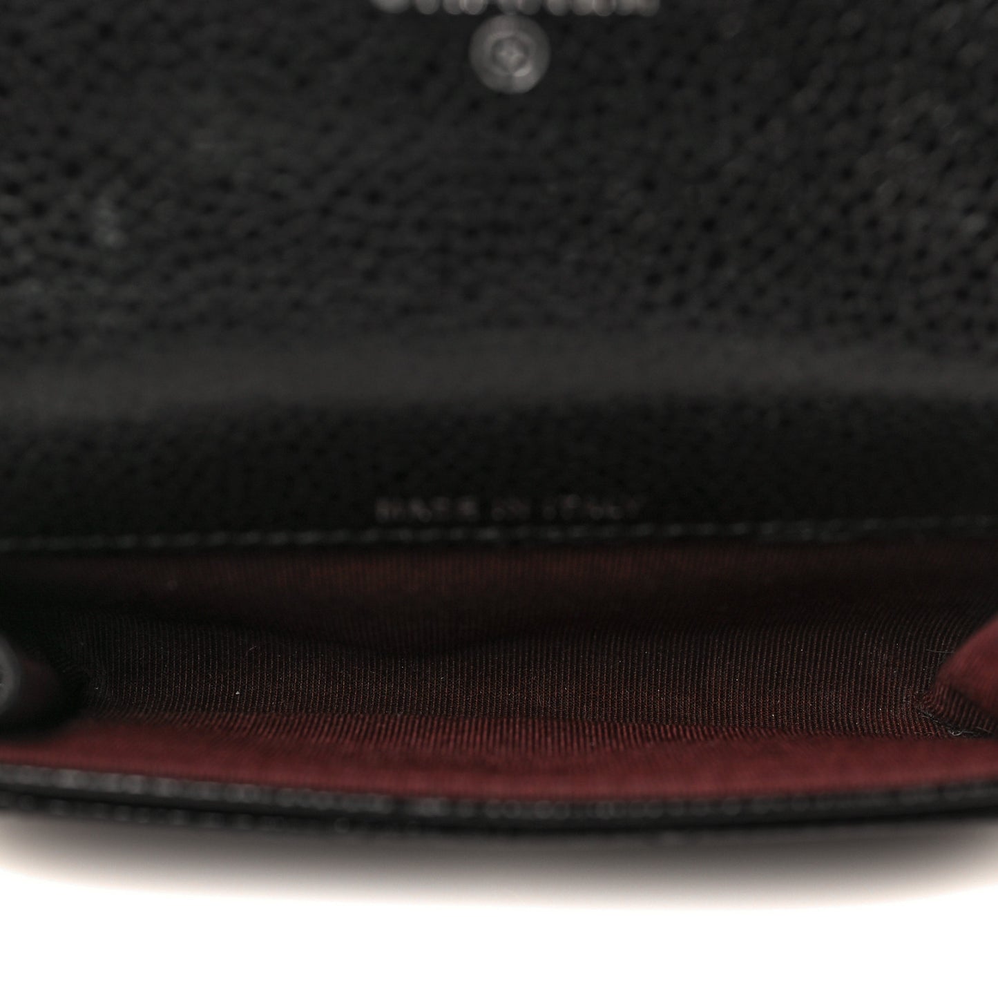 Caviar Quilted Flap Card Holder Black