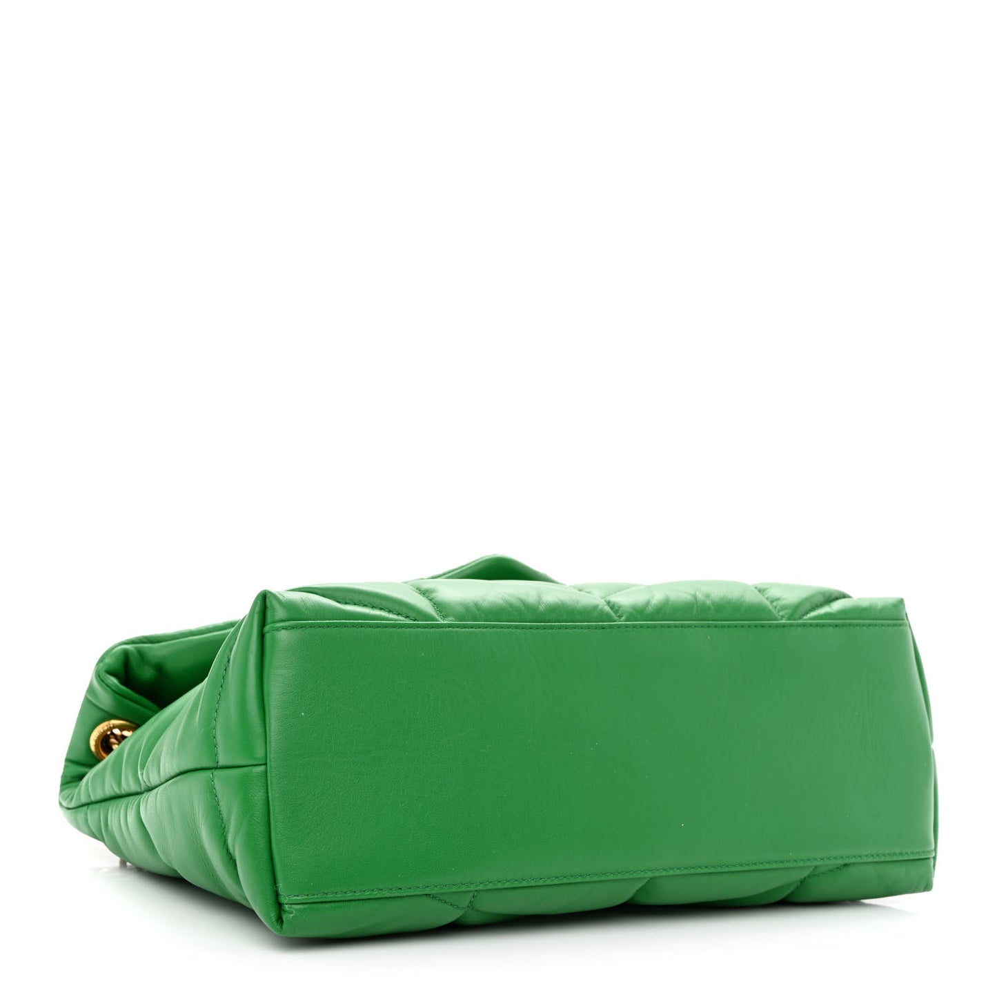 Lambskin Quilted Small Loulou Puffer Monogram Chain Satchel New Vert