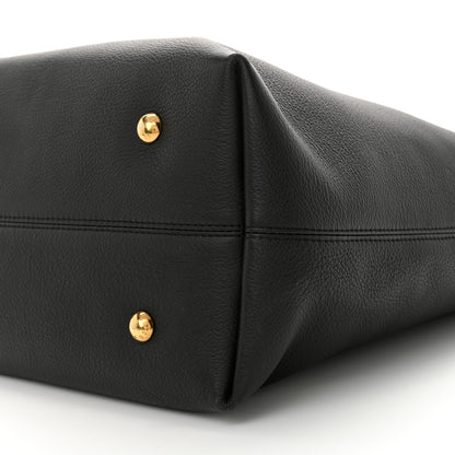 Louis Vuitton Grained Calfskin Low Key Hobo MM Black 10 of 12