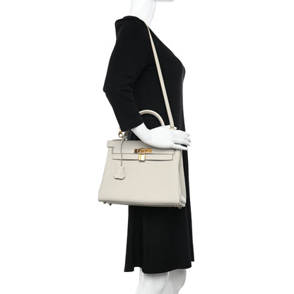 Hermes Togo Kelly Retourne 28 Beton 2 of 12