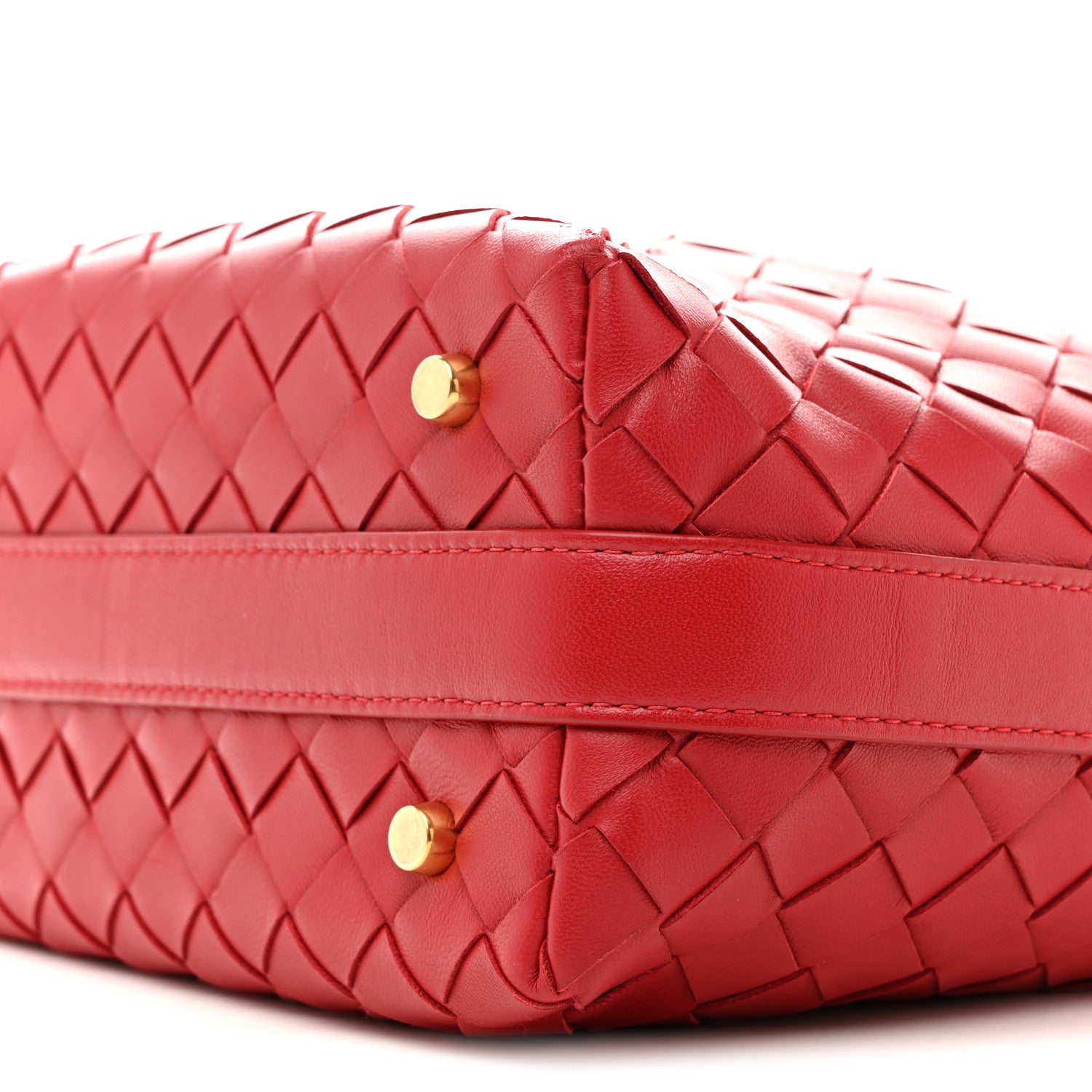 Bottega Veneta Calfskin Nappa Intrecciato Mini Wallace Apple Candy