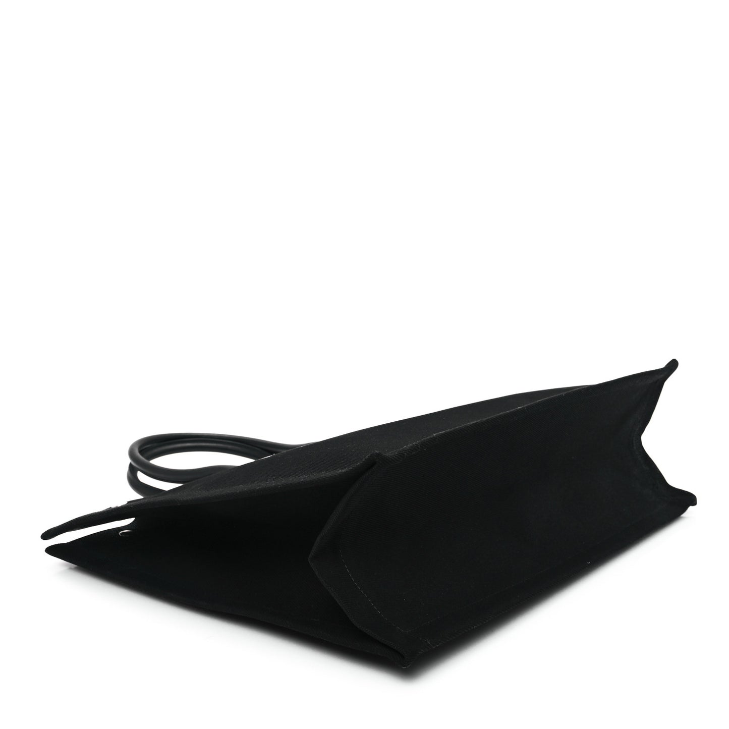 Linen Calfskin Rive Gauche Tote Black