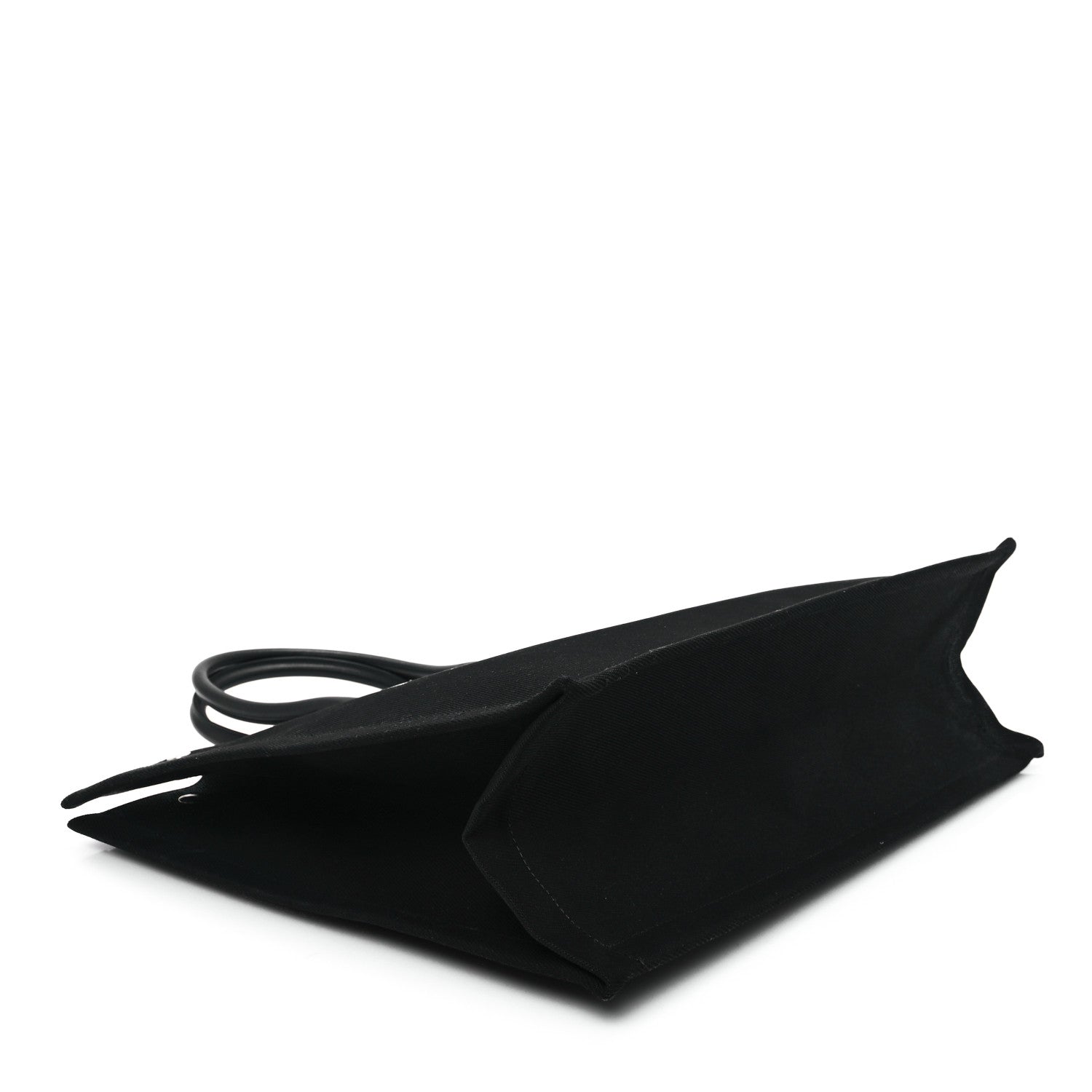 Saint Laurent Linen Calfskin Rive Gauche Tote Black 4 of 11