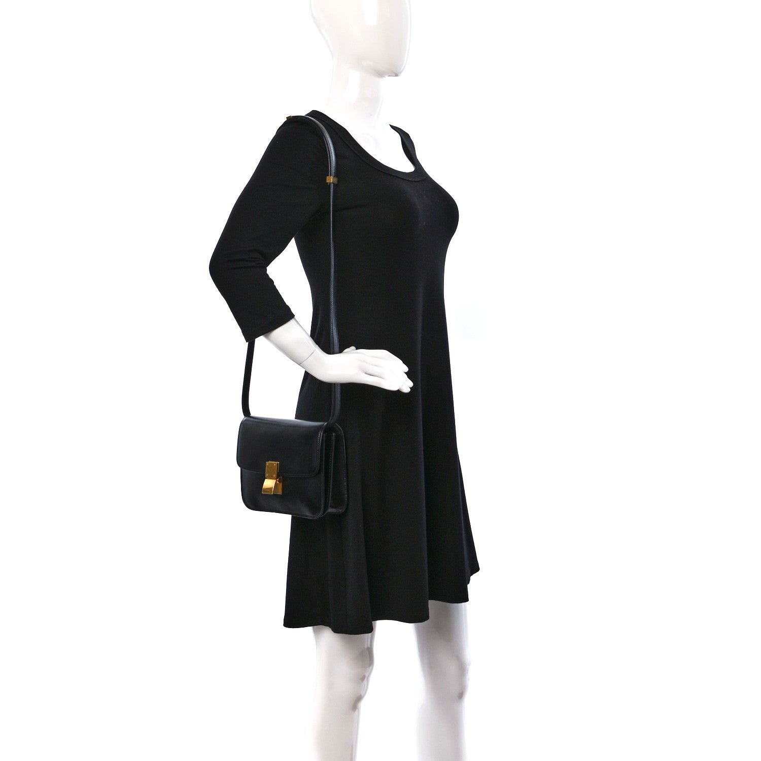 Celine Box Calfskin Teen Classic Box Flap Bag Black 2 of 14