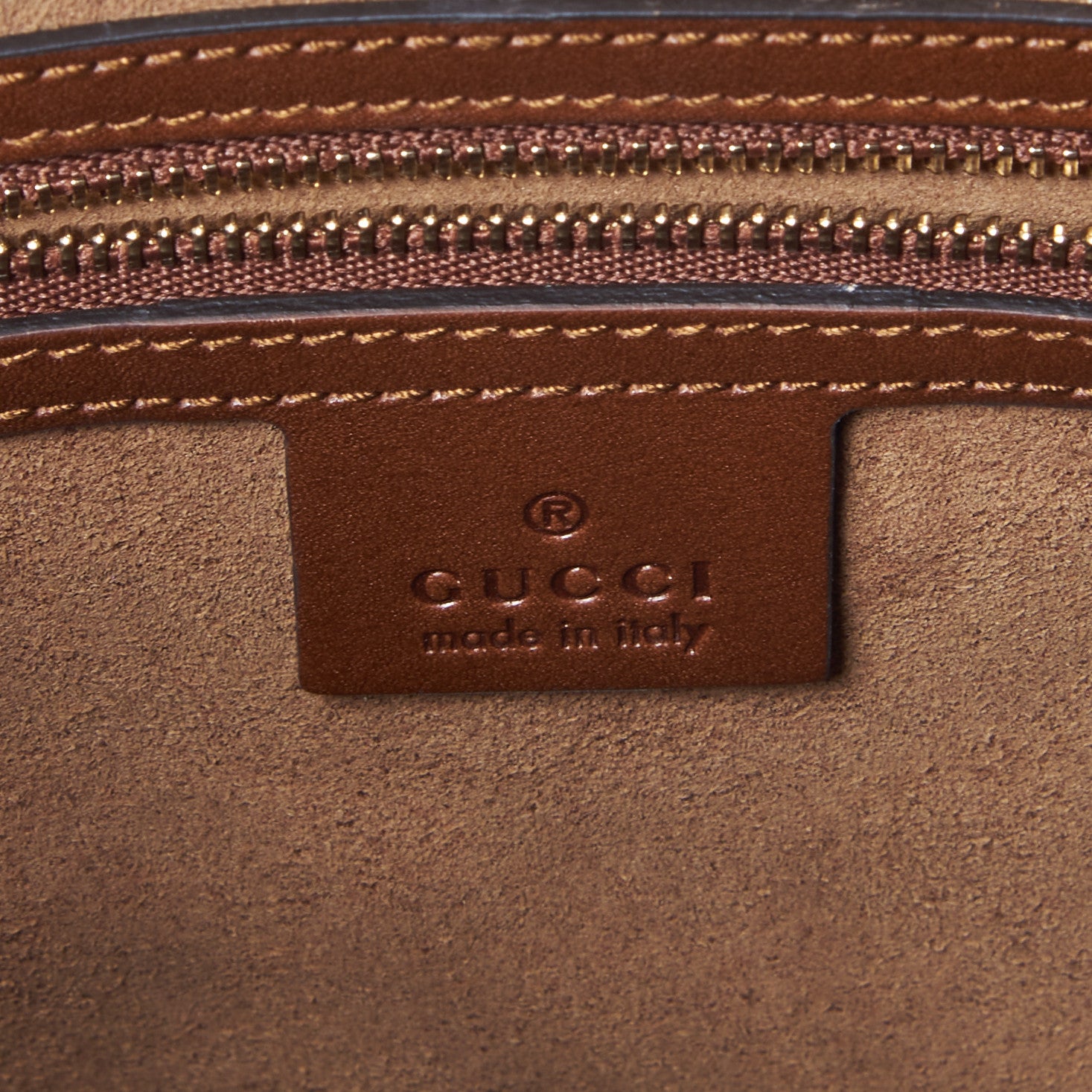 Gucci GG Supreme Monogram Linea A Foldover Tote Brown 7 of 7